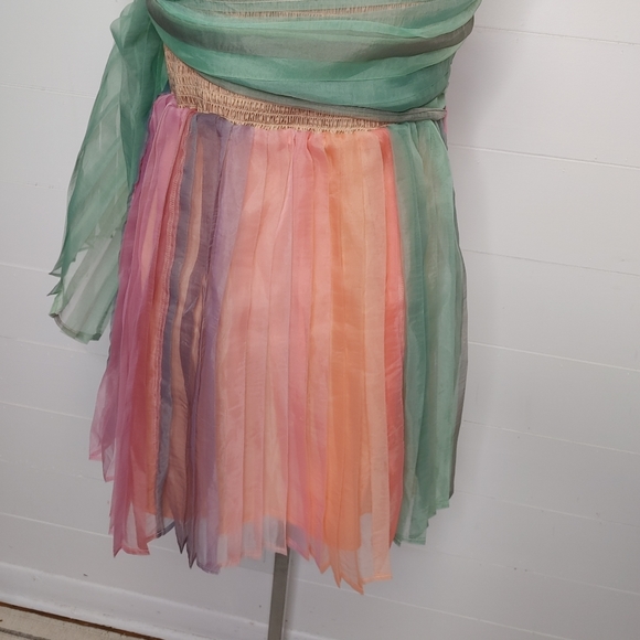 Free People In Rainbows mini dress L - Picture 9 of 13